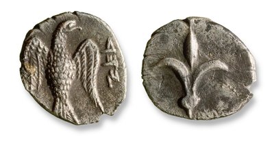 Le prime monete ebraiche usate in Israele, c.333 a.C. da Roman